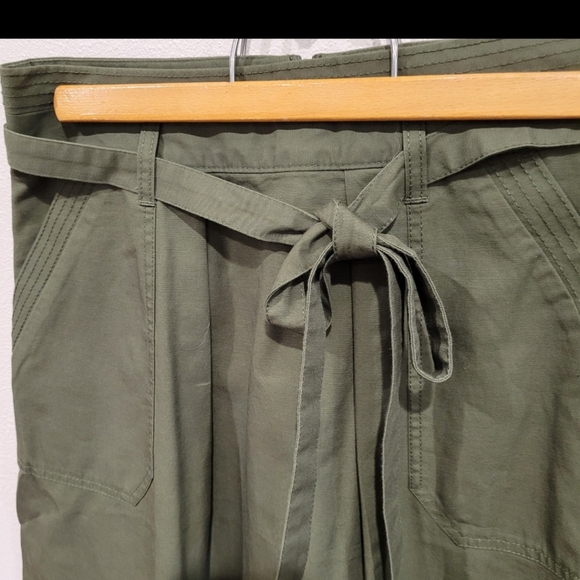 NWT GAP  womens SZ 6 A Line at the knee skirt with front pockets, tie belt, zip - Picture 3 of 10